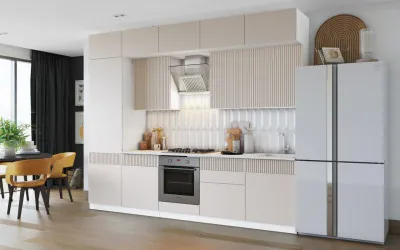 Кухня Оливия NEW 3,0м Кашемир/Белый (Антарес)