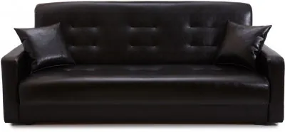 Диван-книжка Аккорд 120х190, экокожа черный