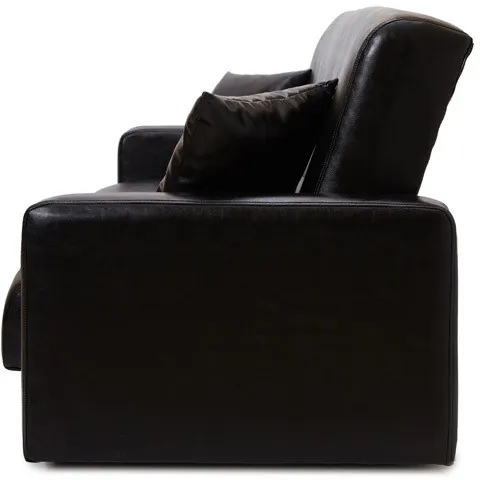 Диван-книжка Аккорд 120х190, экокожа черный