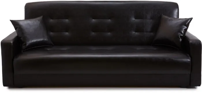 Диван-книжка Аккорд 120х190, экокожа черный