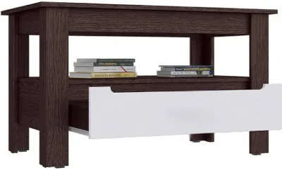 Стол журнальный МДФ (Венге / Белый глянец)