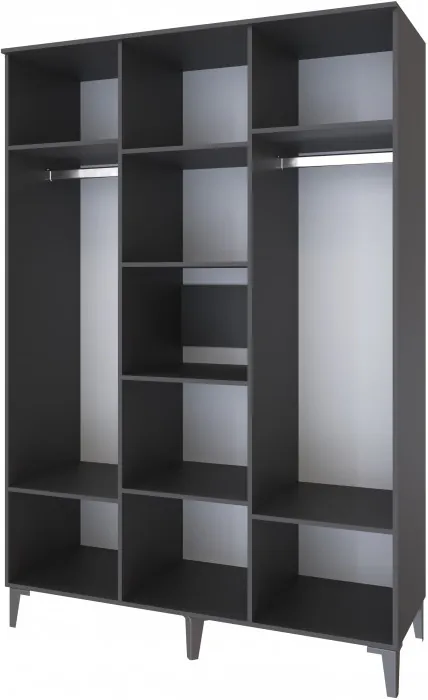 Толедо Шкаф 3-х створчатый ТШ-23 графит серый