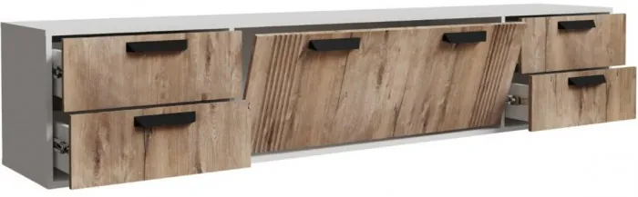 Тумба ТВ Парус-12 Белый/Дуб Канадский