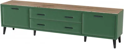 Тумба ТВ интерьерная 2,0 Пай изумруд/мдф дуб канадский