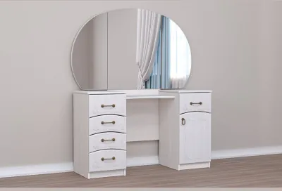 Кэт-6 бодега/сандал Стол туалетный (Бодега белая / Сандал)