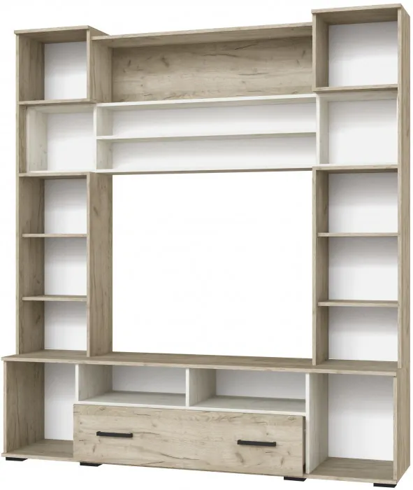 Гостиная Оскар-18 ОГЦС-1, Дуб крафт серый/Дуб крафт белый