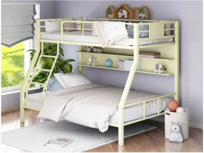 Двухъярусная кровать Гранада-1П (Слоновая кость, Крем)