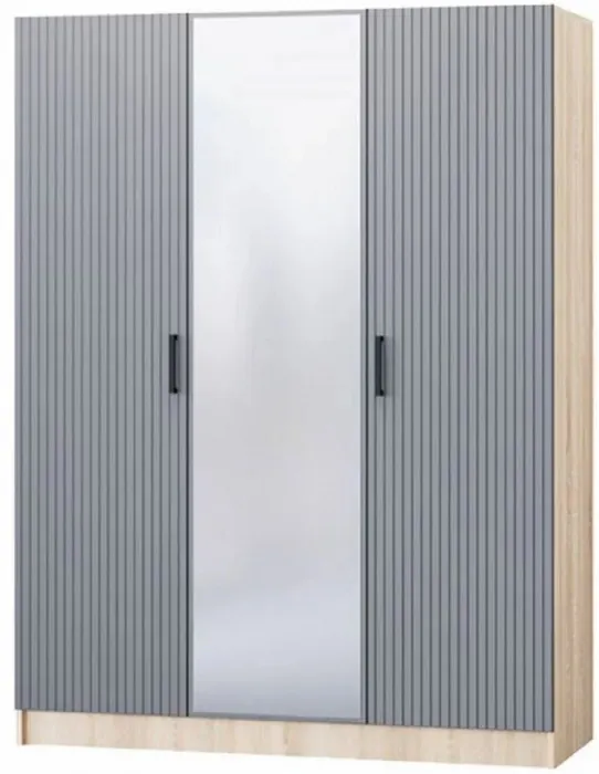 Модульная спальня Карина-6 МДФ, композиция 1 (Графит, Дуб Сонома)