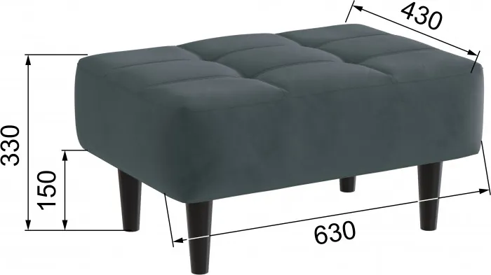 Пуф Корк серый