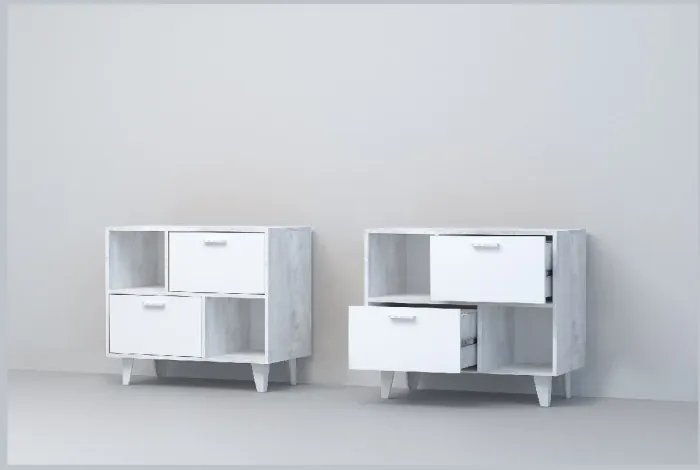 Эго Тумба Т-1 НГ (Глянец Белый/Дуб Крафт Золотой)