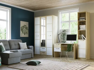 Детская Фанк 2 дуб Сонома/белый