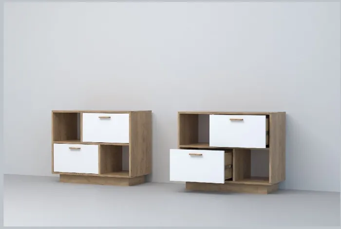 Эго Тумба Т-1 ПД (Глянец Белый/Бетон Светлый)