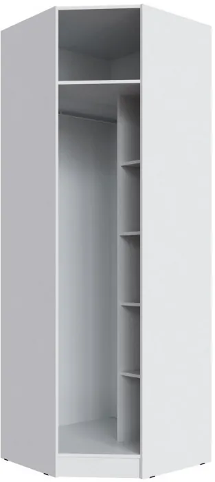 Шкаф угловой Мадрид угол скос, Белый/Ателье светлое