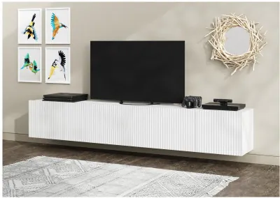 Тумба ТВ Сканди (Белый / Белый глянец)