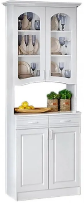 Буфет Констанция 2-х створчатый (Белый матовый / Джинс)