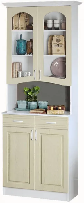 Буфет Констанция 2-х створчатый (Белый матовый / Джинс)