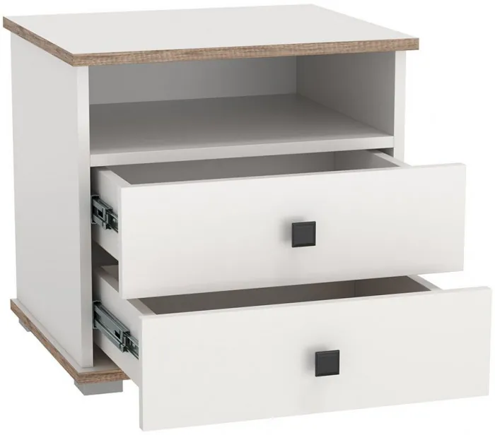 Спальня Либерти опора h=20мм Белый / Дуб Каньон