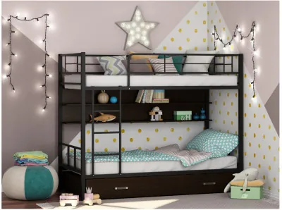 Двухъярусная кровать Севилья 2ПЯ (Слоновая кость, Венге)