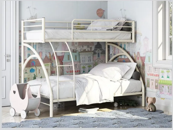 Двухъярусная кровать Виньола-2 (с укороченной лестницей) (Коричневый)