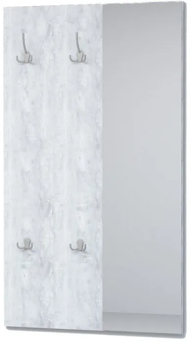 Модульная прихожая ЭГО 2 (Бетон светлый / Белый глянец)