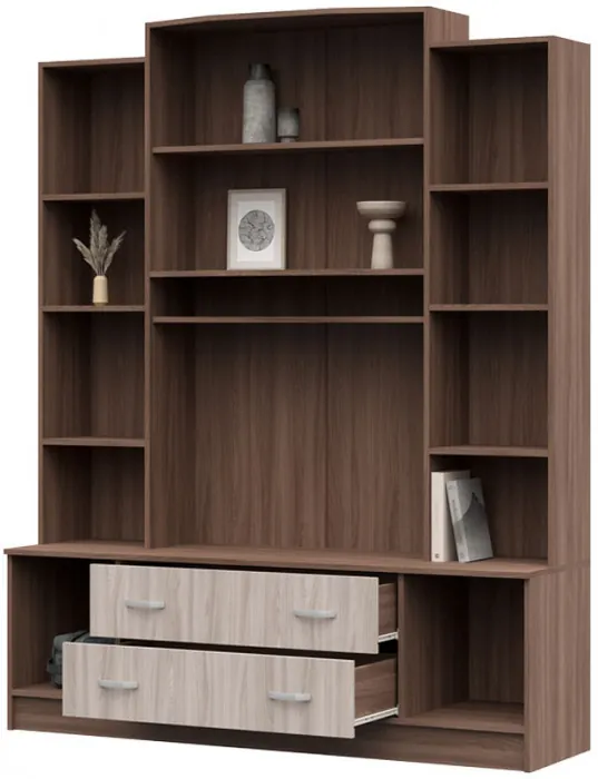 ТВ 301 Макарена ЛДСП центр.секция 1600х2004х440 шимо темный/шимо светлый