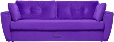Диван-еврокнижка Амстердам Люкс, 160х195, пружинный блок, велюр фиолетовый