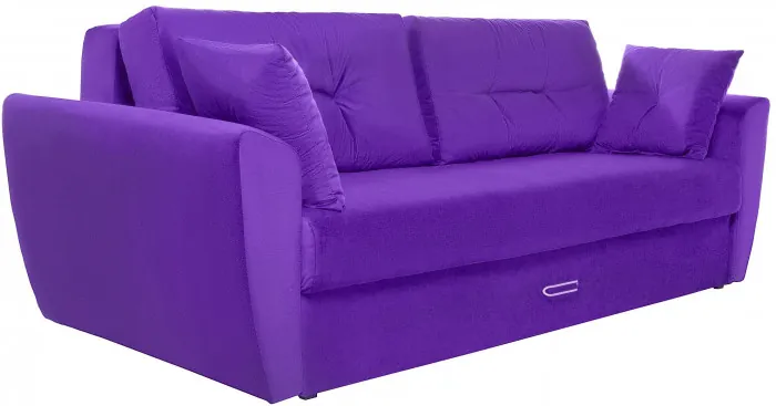 Диван-еврокнижка Амстердам Люкс, 160х195, пружинный блок, велюр фиолетовый