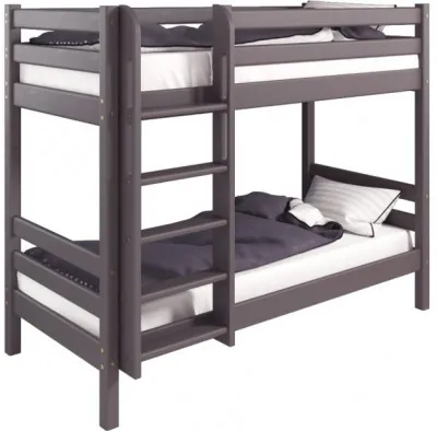 Двухъярусная кровать Соня с прямой лестницей (вариант 9), лаванда