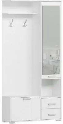 Домино А Шкаф с зеркалом (Белый)