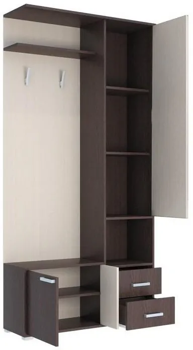 Домино А Шкаф с зеркалом (Белый)