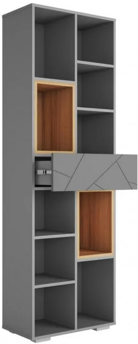 ГРАНЖ Стеллаж СЖ-001 (Серый шифер/Крафт золотой / Графит софт)