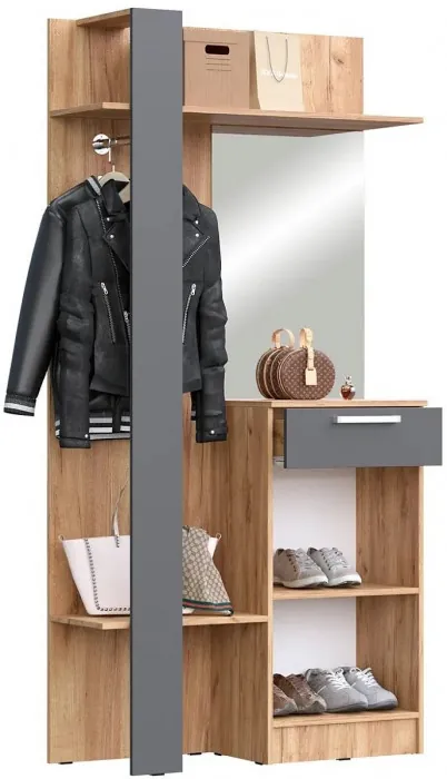 Мартина Вешалка комбинированная (Дуб Сонома / белый)