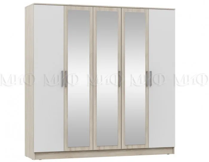 Мартина Шкаф для одежды 5-дверный (Крафт / Графит)