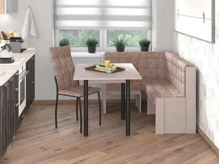 Угловая скамья Квадро Бодега/Латте