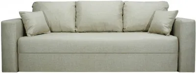 Диван-еврокнижка Ливерпуль, 150х195, пружинный блок, рогожка, бежевый