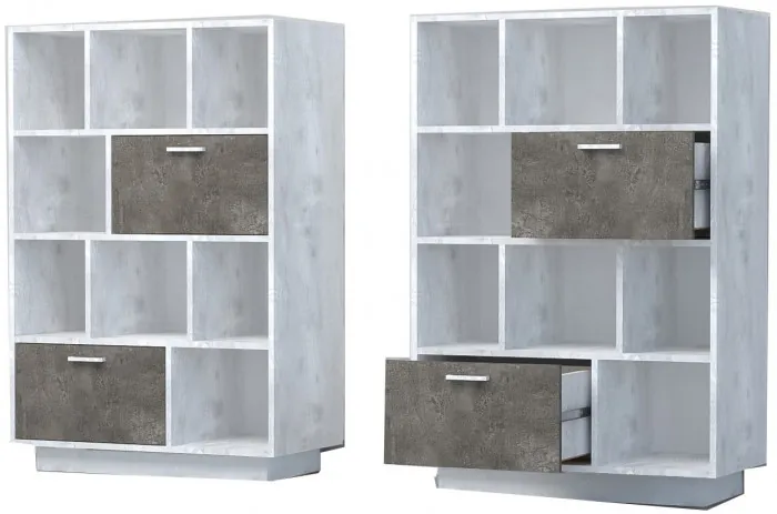 Эго Комод К-1 ПД (Глянец Белый/Дуб Крафт Золотой)