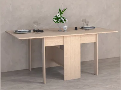 Стол обеденный-книжка ЛДСП (Ясень шимо светлый)