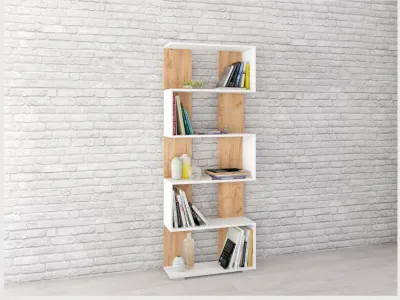 Стеллаж Ромео-1 белый/дуб крафт золотой