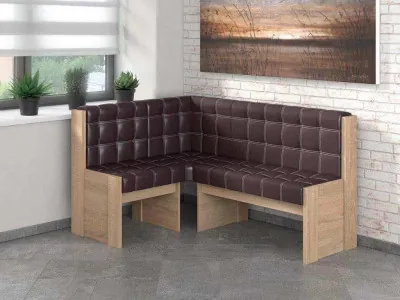 Угловая скамья Квадро дуб сонома/Умбер