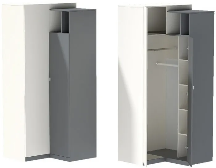 Модульная детская Клео набор 3 (Графит/Миндаль/Океан)