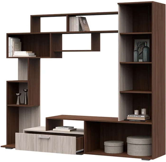 Гостиная Капри ЛДСП шимо темный/шимо светлый