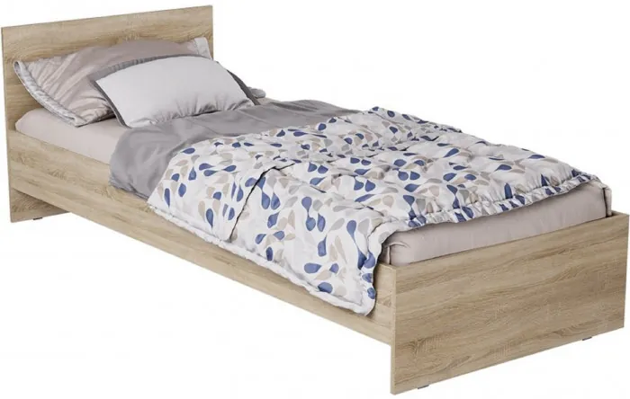 ЛАЙТ Кровать КР-001 (Прямоугольный щиток) 840 мм (Белый)