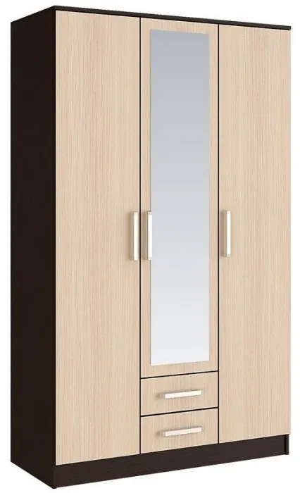 Модульная спальня Фиеста ЛДСП композиция 2 (Венге / дуб беленый)