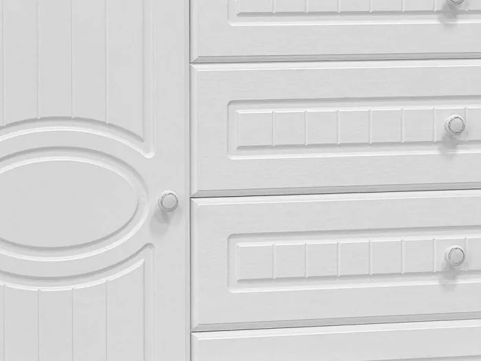 Спальня Монако-6 мягкая спинка белое дерево