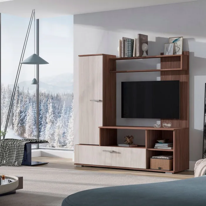 Гостиная Лима ЛДСП шимо темный/шимо светлый