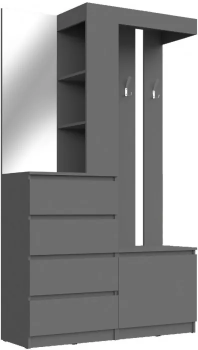 Челси Прихожая (Белый глянец, Дуб Сонома)