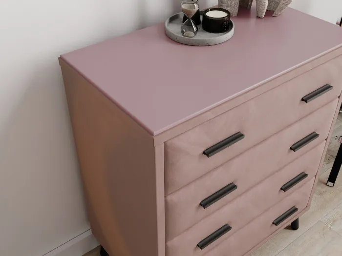 Комод интерьерный Пай пыльная роза/мдф пудра