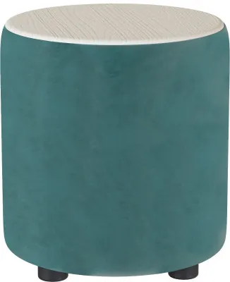 Пуф Пай, бирюза/мдф клен кремовый