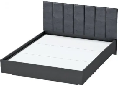 Кровать 1,6 арт.031-М1 (Полосы) Антрацит/Антрацит (ЛН)