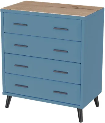 Комод интерьерный Пай светло-голубой/мдф дуб канадский